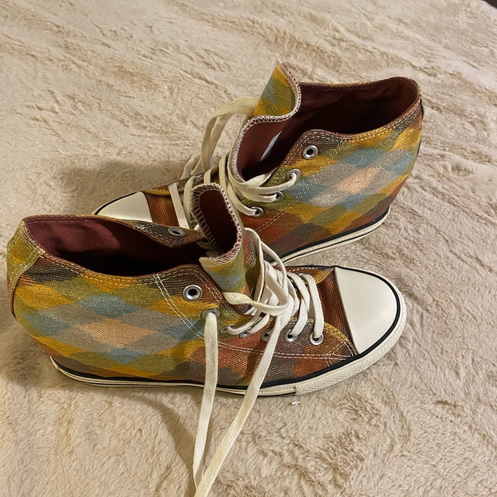 Converse All Stars hidden wedge high top multi color size women 11
